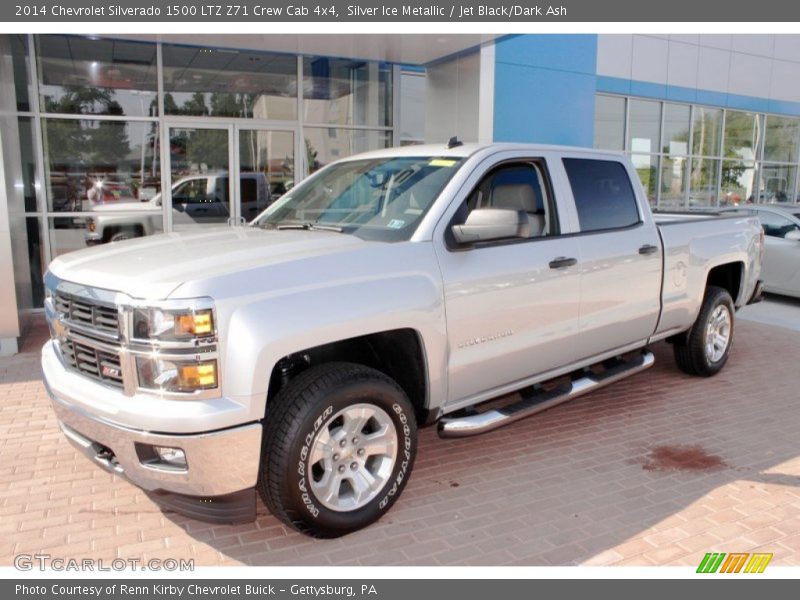 Silver Ice Metallic / Jet Black/Dark Ash 2014 Chevrolet Silverado 1500 LTZ Z71 Crew Cab 4x4