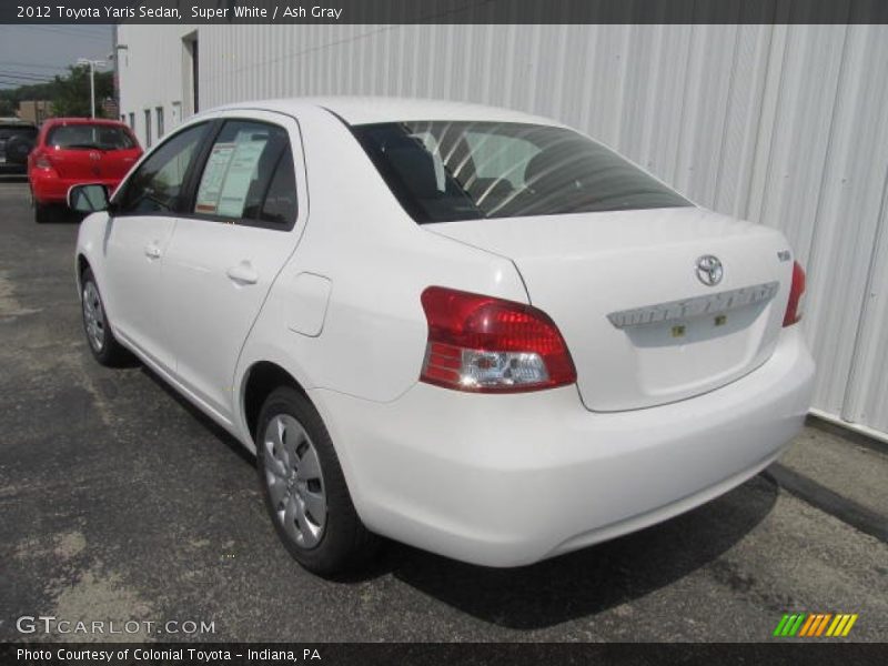 Super White / Ash Gray 2012 Toyota Yaris Sedan
