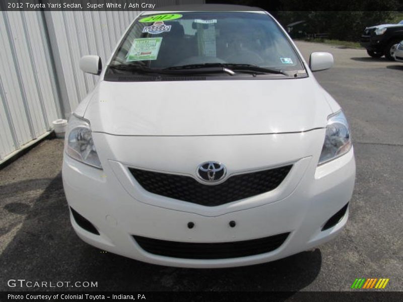 Super White / Ash Gray 2012 Toyota Yaris Sedan