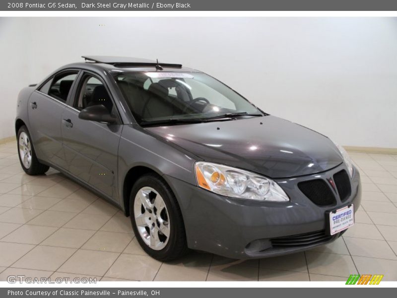 Dark Steel Gray Metallic / Ebony Black 2008 Pontiac G6 Sedan