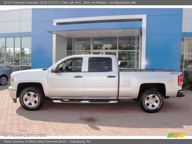 Silver Ice Metallic / Jet Black/Dark Ash 2014 Chevrolet Silverado 1500 LTZ Z71 Crew Cab 4x4