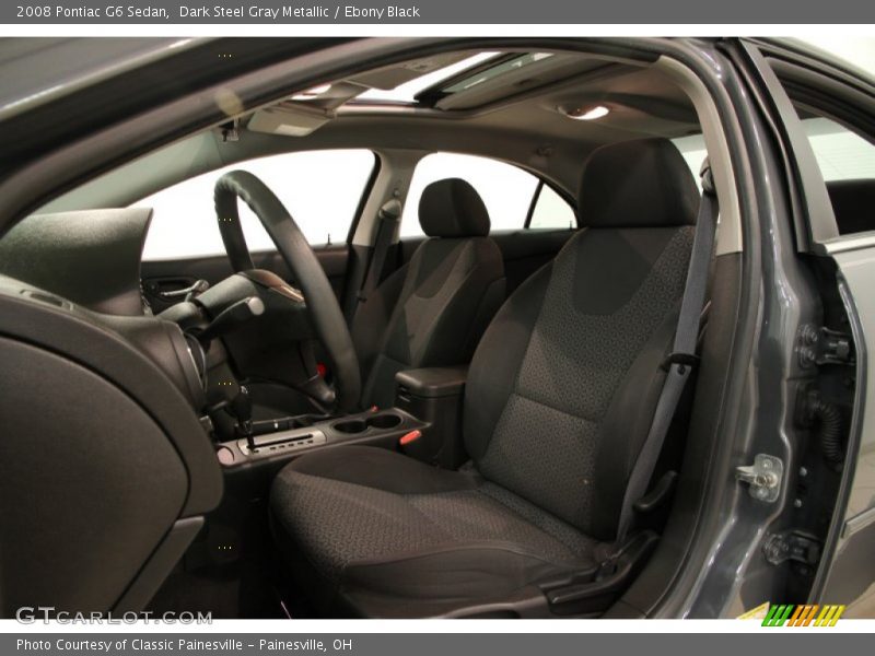 Dark Steel Gray Metallic / Ebony Black 2008 Pontiac G6 Sedan