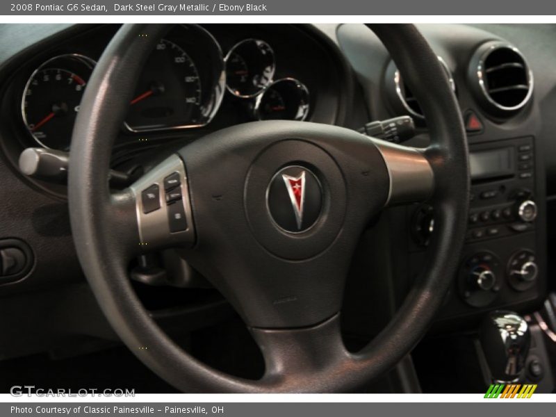 Dark Steel Gray Metallic / Ebony Black 2008 Pontiac G6 Sedan