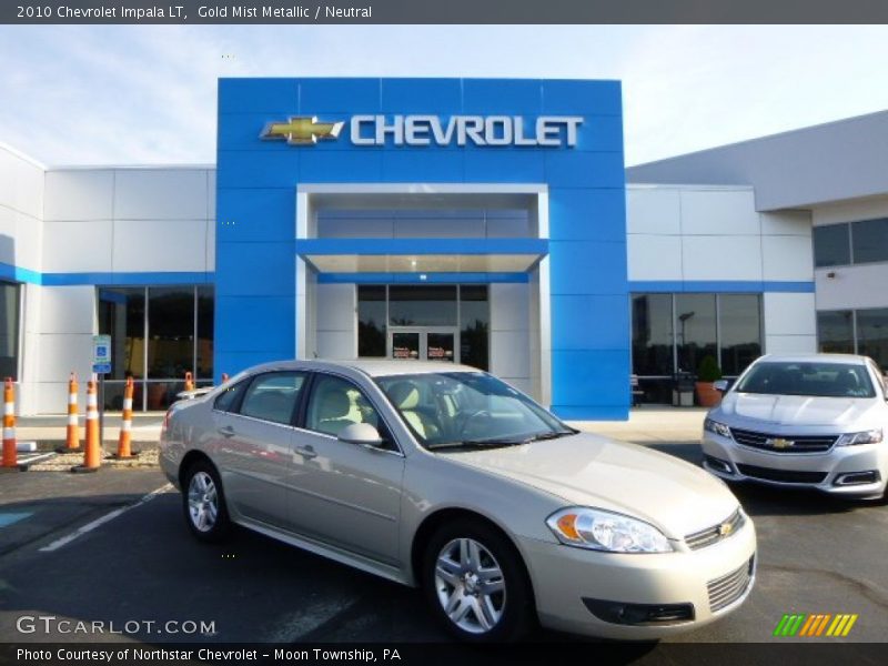Gold Mist Metallic / Neutral 2010 Chevrolet Impala LT