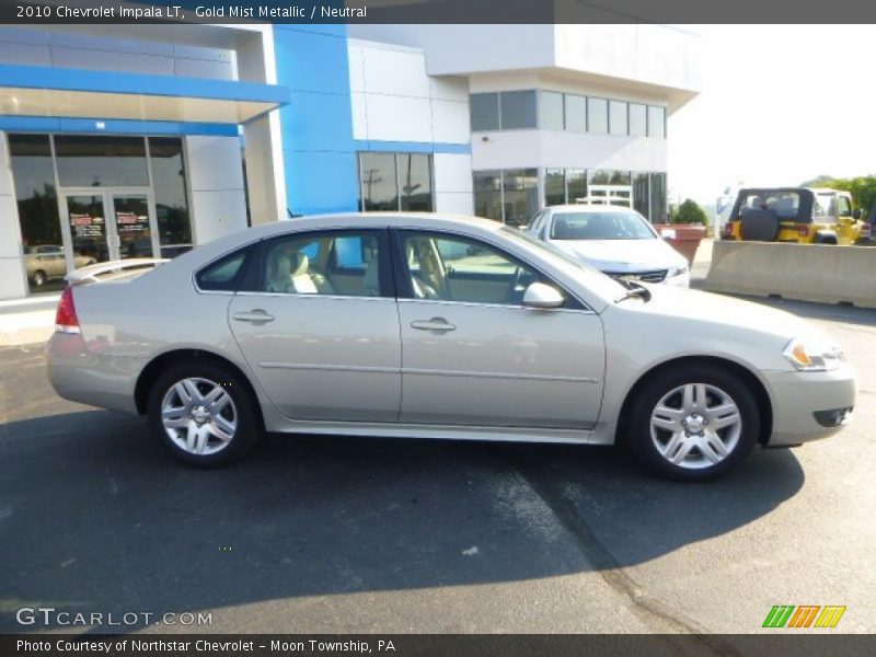 Gold Mist Metallic / Neutral 2010 Chevrolet Impala LT