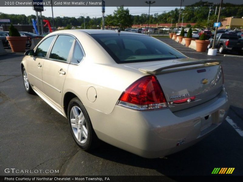 Gold Mist Metallic / Neutral 2010 Chevrolet Impala LT