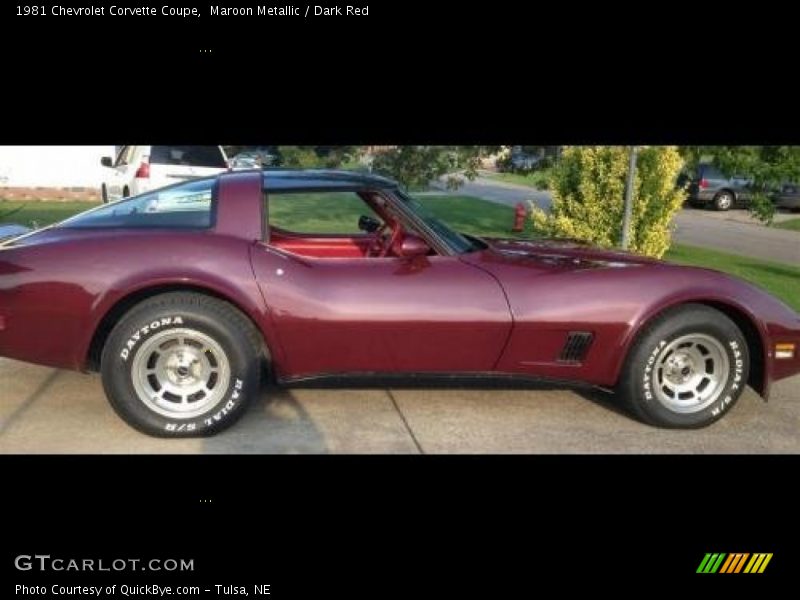 Maroon Metallic / Dark Red 1981 Chevrolet Corvette Coupe