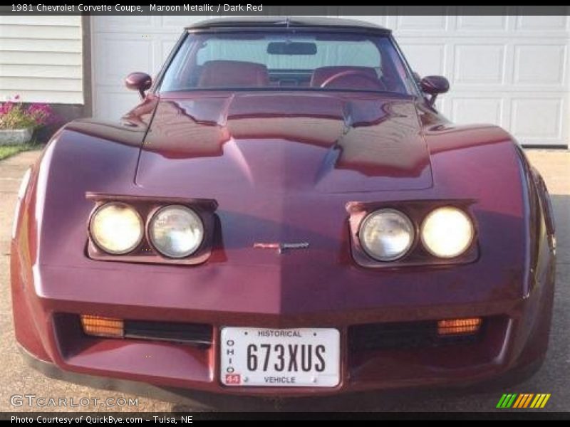 Maroon Metallic / Dark Red 1981 Chevrolet Corvette Coupe