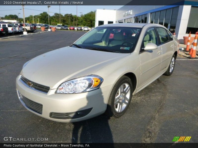 Gold Mist Metallic / Neutral 2010 Chevrolet Impala LT