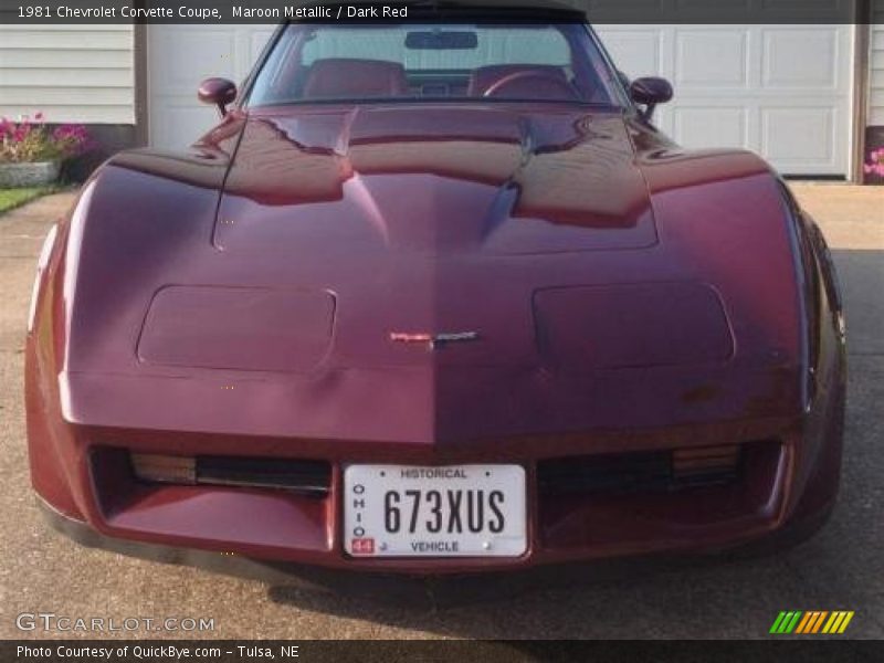 Maroon Metallic / Dark Red 1981 Chevrolet Corvette Coupe