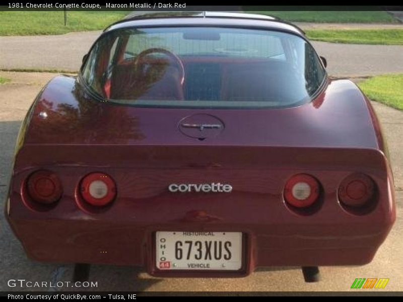Maroon Metallic / Dark Red 1981 Chevrolet Corvette Coupe
