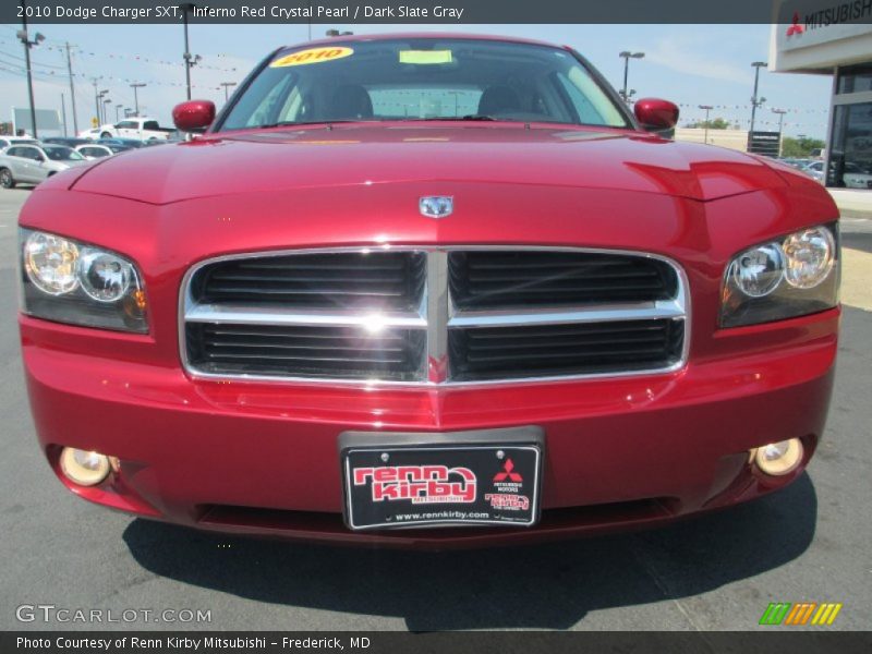 Inferno Red Crystal Pearl / Dark Slate Gray 2010 Dodge Charger SXT