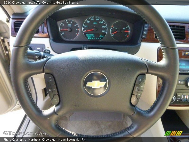 Gold Mist Metallic / Neutral 2010 Chevrolet Impala LT