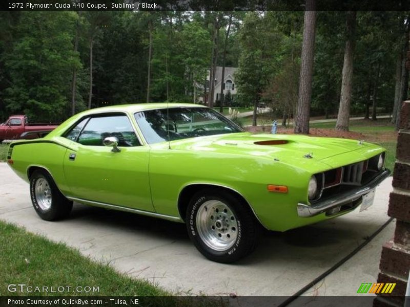 Front 3/4 View of 1972 Cuda 440 Coupe