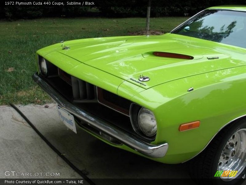 Sublime / Black 1972 Plymouth Cuda 440 Coupe