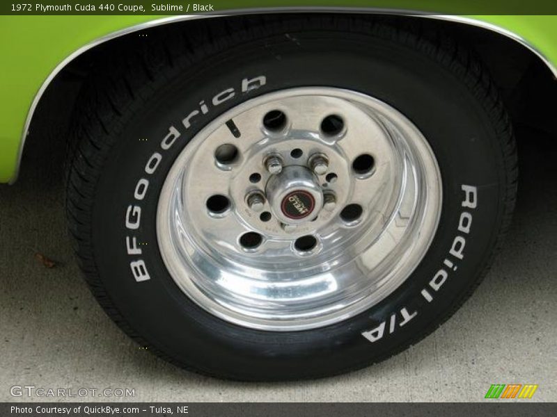 Custom Wheels of 1972 Cuda 440 Coupe