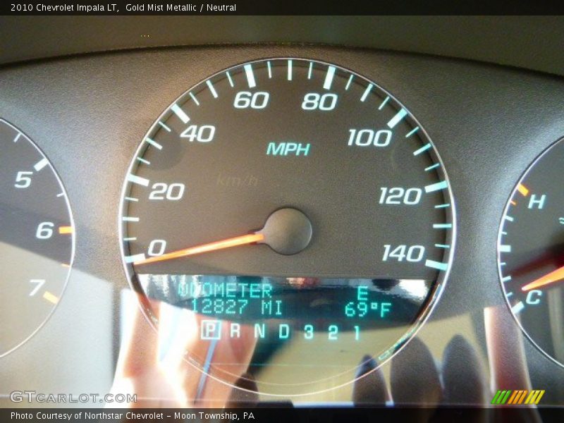 Gold Mist Metallic / Neutral 2010 Chevrolet Impala LT