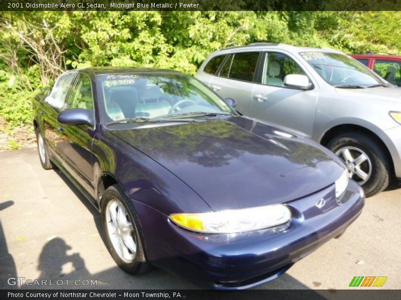 Midnight Blue Metallic / Pewter 2001 Oldsmobile Alero GL Sedan