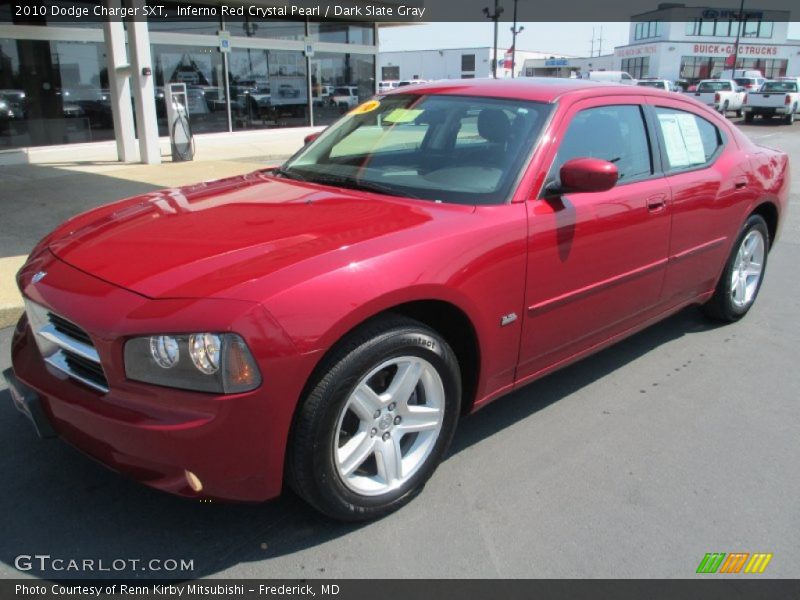 Inferno Red Crystal Pearl / Dark Slate Gray 2010 Dodge Charger SXT