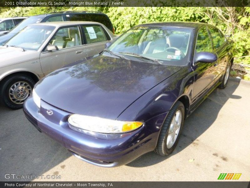 Midnight Blue Metallic / Pewter 2001 Oldsmobile Alero GL Sedan