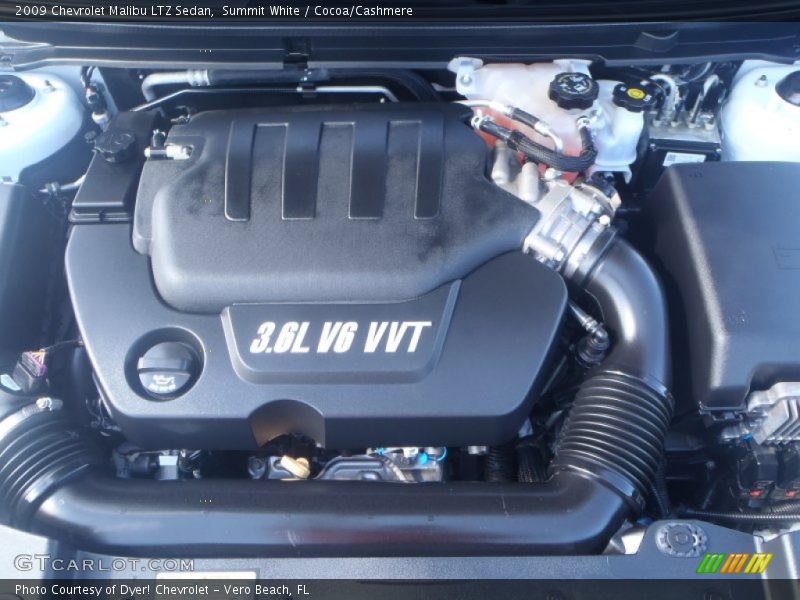 Summit White / Cocoa/Cashmere 2009 Chevrolet Malibu LTZ Sedan