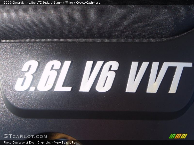 Summit White / Cocoa/Cashmere 2009 Chevrolet Malibu LTZ Sedan