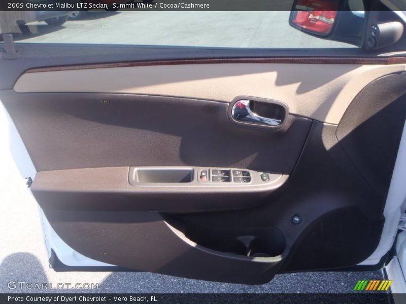 Summit White / Cocoa/Cashmere 2009 Chevrolet Malibu LTZ Sedan
