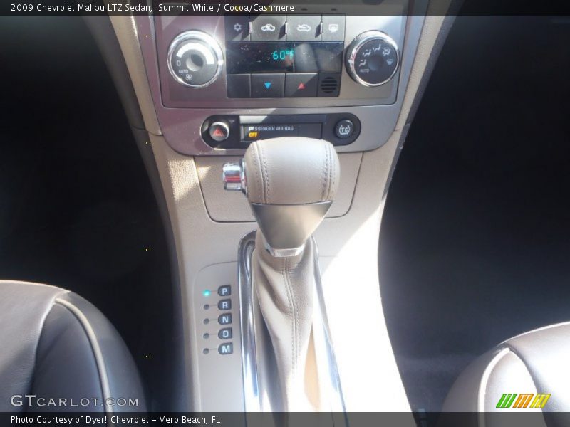 Summit White / Cocoa/Cashmere 2009 Chevrolet Malibu LTZ Sedan