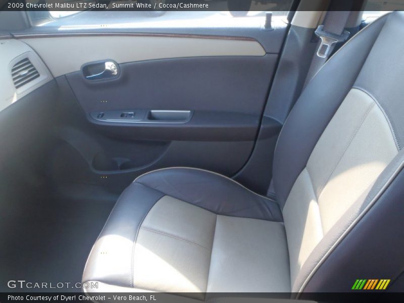Summit White / Cocoa/Cashmere 2009 Chevrolet Malibu LTZ Sedan