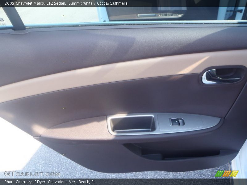 Summit White / Cocoa/Cashmere 2009 Chevrolet Malibu LTZ Sedan
