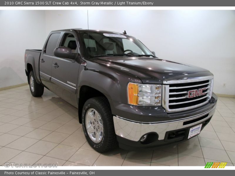 Storm Gray Metallic / Light Titanium/Ebony 2010 GMC Sierra 1500 SLT Crew Cab 4x4