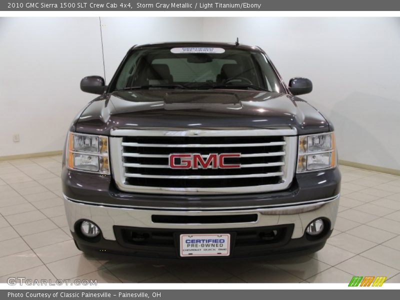 Storm Gray Metallic / Light Titanium/Ebony 2010 GMC Sierra 1500 SLT Crew Cab 4x4