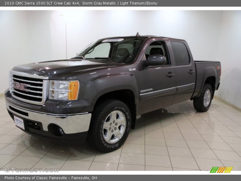 Storm Gray Metallic / Light Titanium/Ebony 2010 GMC Sierra 1500 SLT Crew Cab 4x4