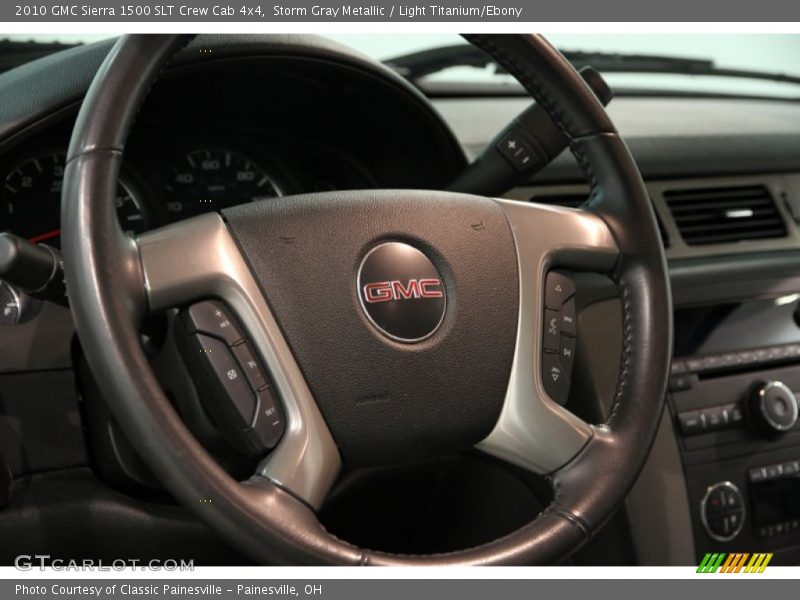 Storm Gray Metallic / Light Titanium/Ebony 2010 GMC Sierra 1500 SLT Crew Cab 4x4