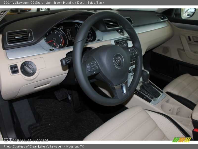 Light Brown Metallic / Desert Beige/Black 2014 Volkswagen CC Sport