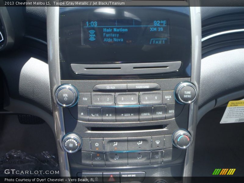 Taupe Gray Metallic / Jet Black/Titanium 2013 Chevrolet Malibu LS