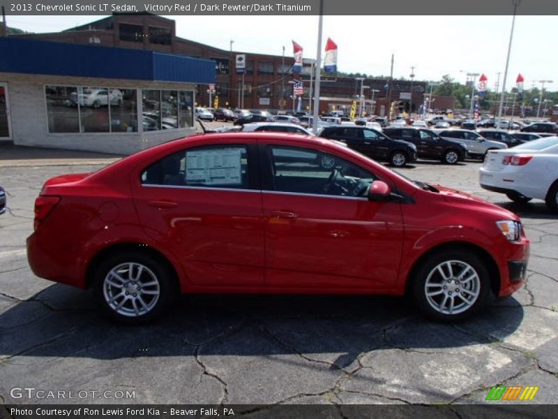 Victory Red / Dark Pewter/Dark Titanium 2013 Chevrolet Sonic LT Sedan