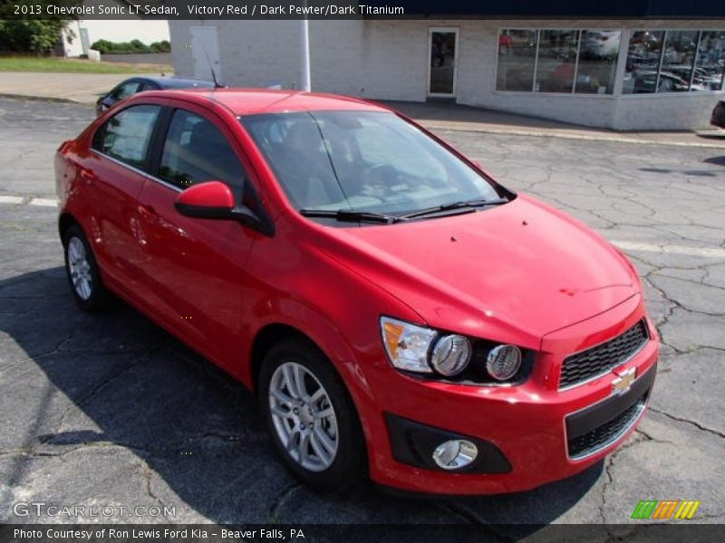 Victory Red / Dark Pewter/Dark Titanium 2013 Chevrolet Sonic LT Sedan
