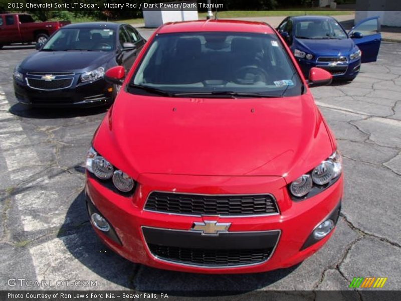 Victory Red / Dark Pewter/Dark Titanium 2013 Chevrolet Sonic LT Sedan