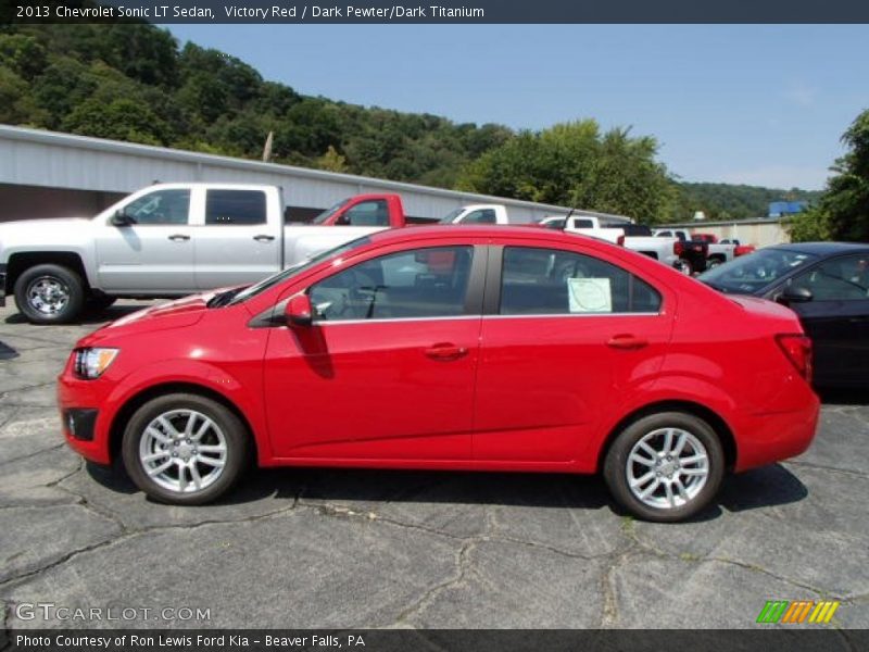 Victory Red / Dark Pewter/Dark Titanium 2013 Chevrolet Sonic LT Sedan