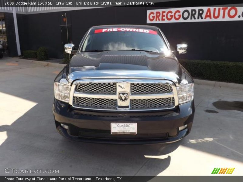 Brilliant Black Crystal Pearl / Dark Slate Gray 2009 Dodge Ram 1500 SLT Crew Cab
