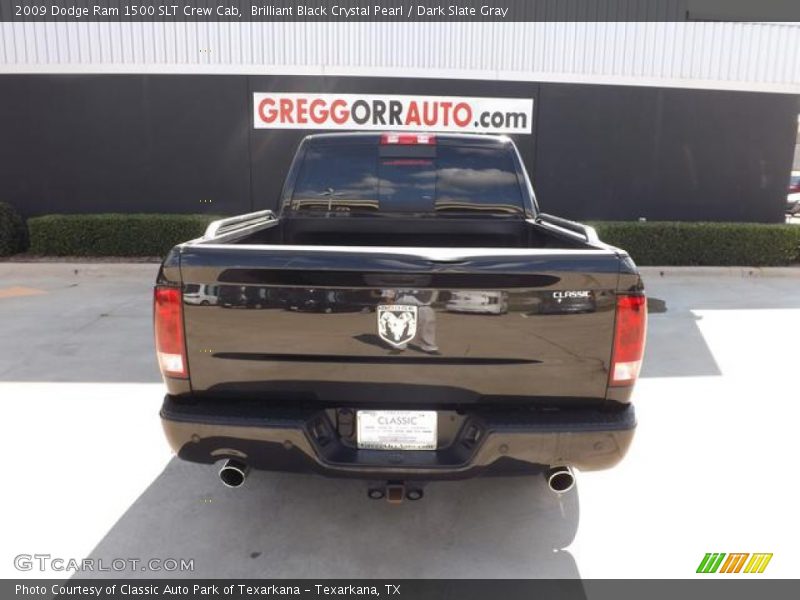 Brilliant Black Crystal Pearl / Dark Slate Gray 2009 Dodge Ram 1500 SLT Crew Cab