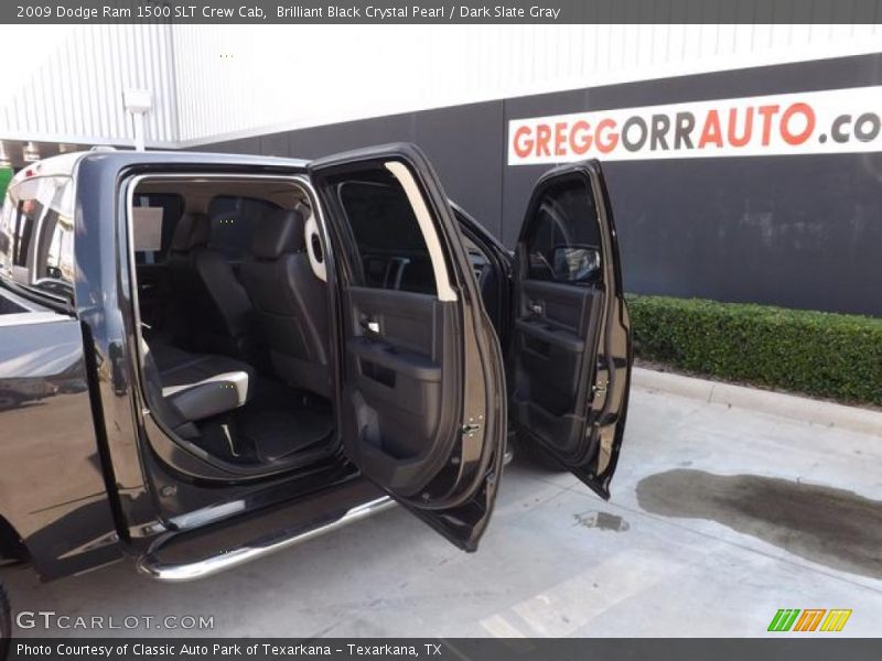 Brilliant Black Crystal Pearl / Dark Slate Gray 2009 Dodge Ram 1500 SLT Crew Cab