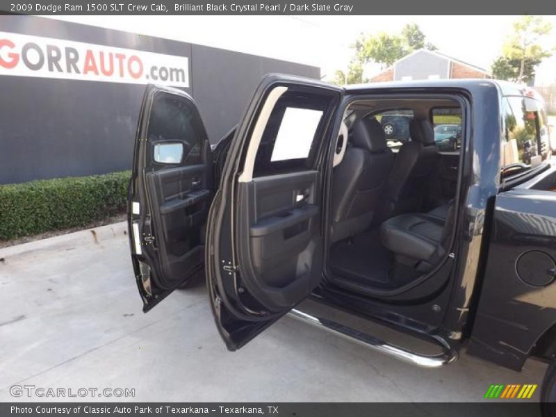 Brilliant Black Crystal Pearl / Dark Slate Gray 2009 Dodge Ram 1500 SLT Crew Cab