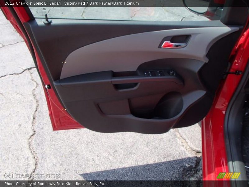 Victory Red / Dark Pewter/Dark Titanium 2013 Chevrolet Sonic LT Sedan