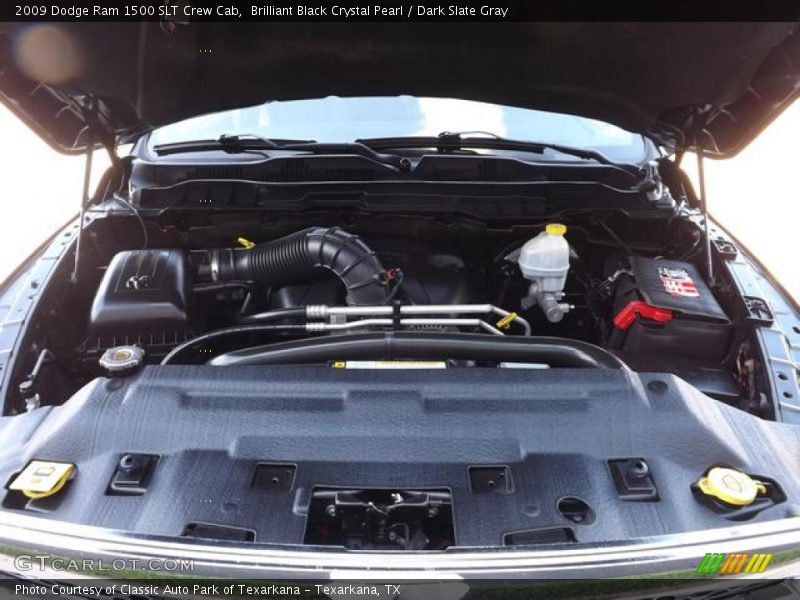 Brilliant Black Crystal Pearl / Dark Slate Gray 2009 Dodge Ram 1500 SLT Crew Cab