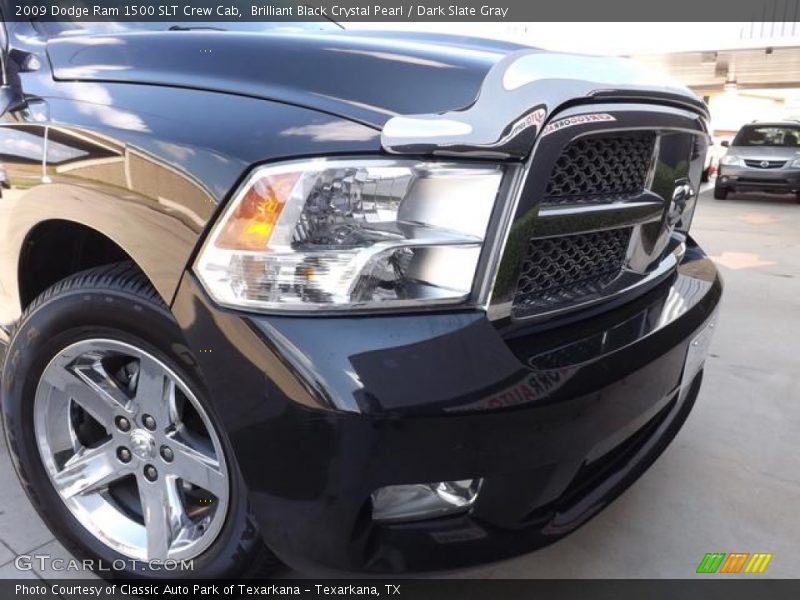 Brilliant Black Crystal Pearl / Dark Slate Gray 2009 Dodge Ram 1500 SLT Crew Cab