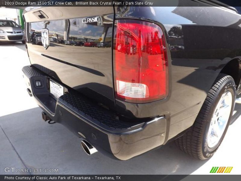 Brilliant Black Crystal Pearl / Dark Slate Gray 2009 Dodge Ram 1500 SLT Crew Cab