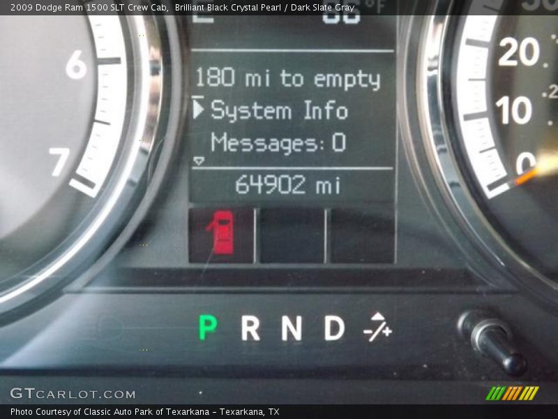 Brilliant Black Crystal Pearl / Dark Slate Gray 2009 Dodge Ram 1500 SLT Crew Cab