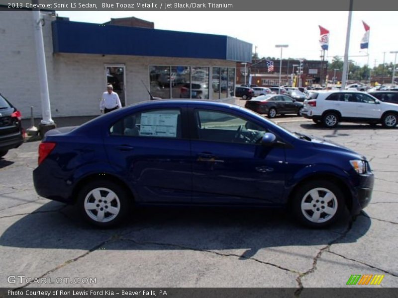 Blue Topaz Metallic / Jet Black/Dark Titanium 2013 Chevrolet Sonic LS Sedan